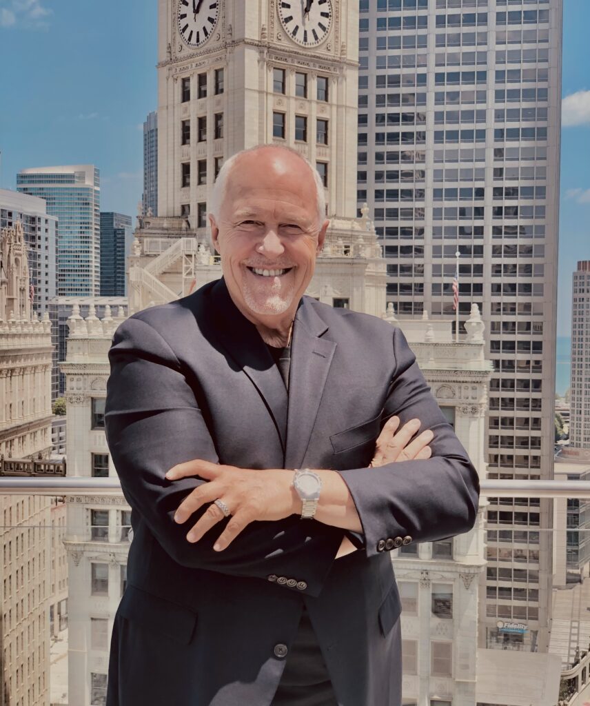 Bill Geiger posing for a picture in downtown Chicago.